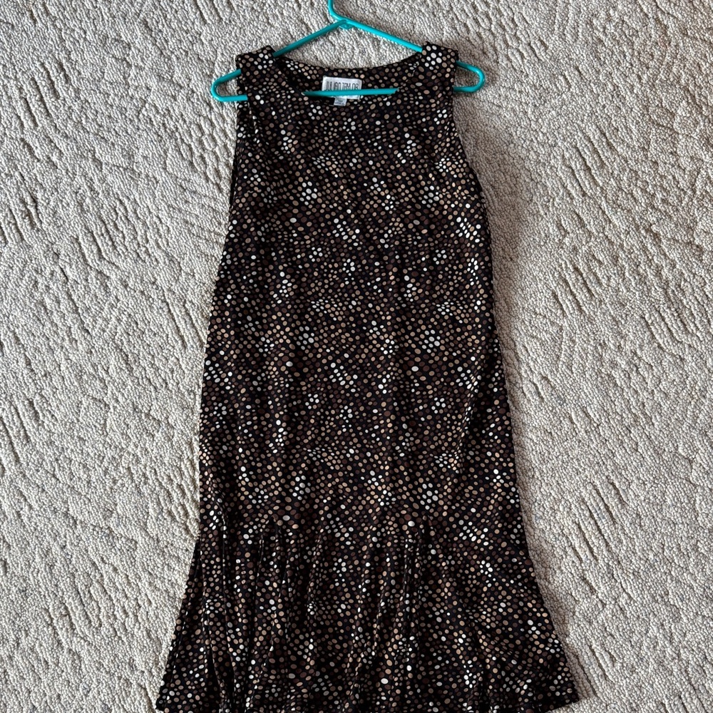 Julian Taylor Black and Gold Sequin Evening Dress